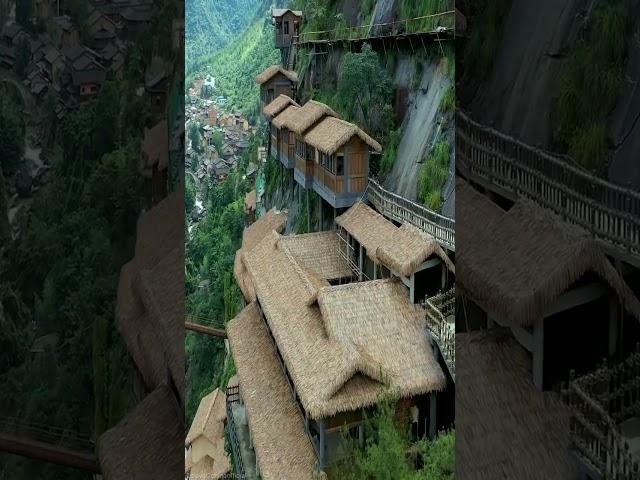 Você visitaria? The Cliff Lodge em Jiangxi, China #shorts