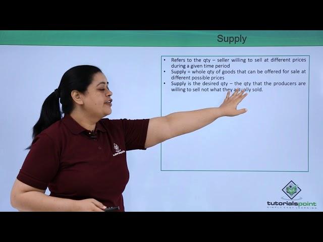 Class 12th – Supply and Price Elasticity of Supply | Economics | Tutorials Point