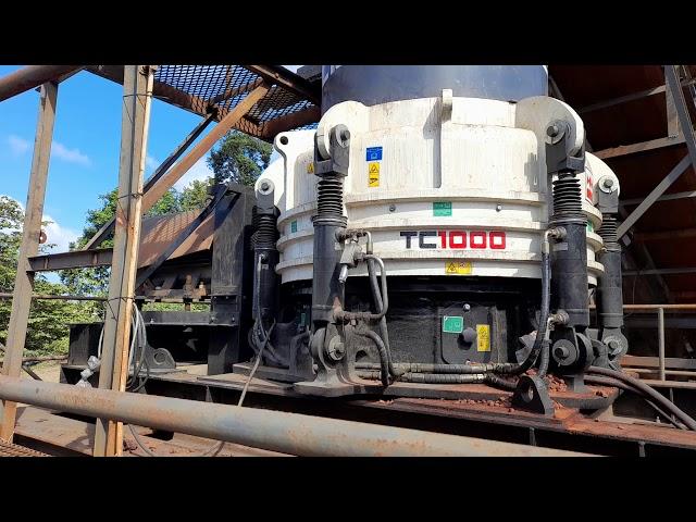 Iron Ore crushing| Terex TC1000 cone crusher comissioning