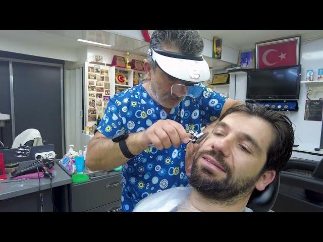 LIVE SLEEP SESSION : ASMR RELAXING HAIR AND BEARD TRIMMING AND HEAD MASSAGE