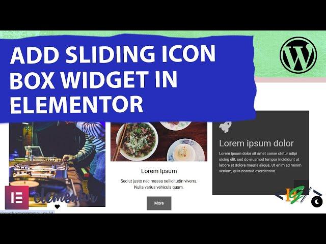 How to Add Sliding Icon Box Widget in Elementor WordPress