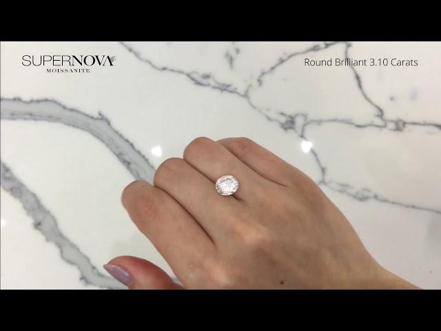 Lucce Rings | SUPERNOVA Moissanite Round 3.10 ct