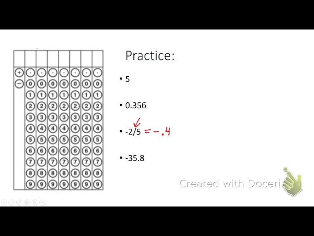 Griddables with a Floating Decimal (Test Prep)