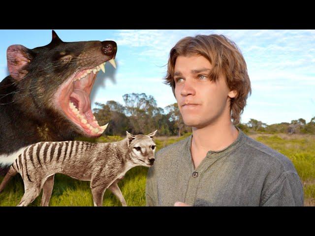 Hunt for EXTINCT Tasmanian Tiger & Devil of TASMANIA! (Thylacine)