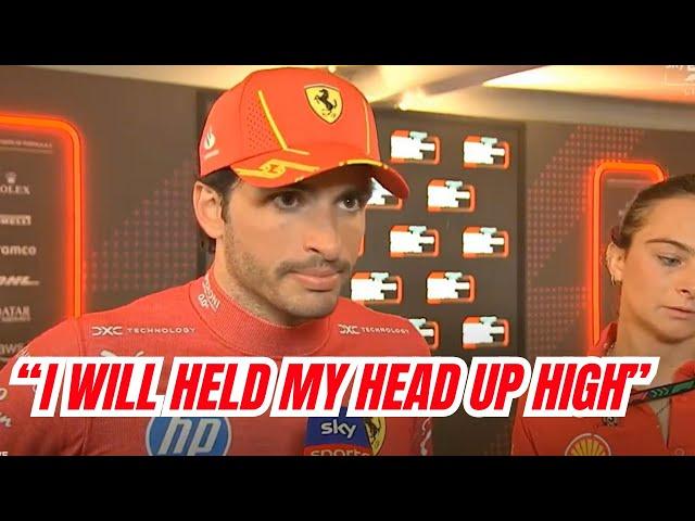 Carlos Sainz Emotional Last Post Race Interview with Ferrari