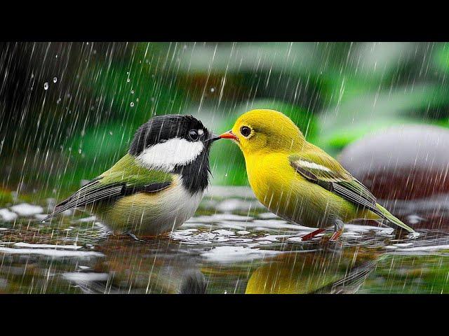 Relaxing Piano with Birds and Rain Sounds ️️️ Calm Music for Deep Relaxation