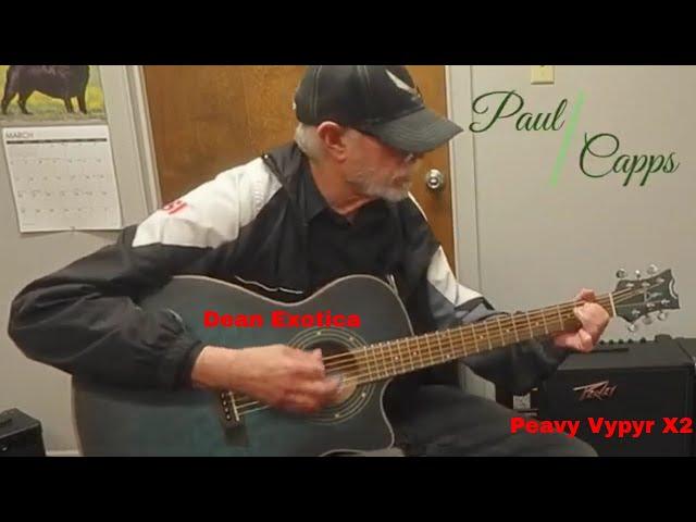 Peavy Vypyr X2  Demonstration using a Dean Exotica Acoustic/Electric Guitar.