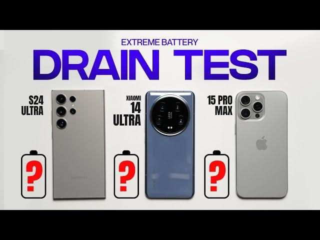 Xiaomi 14 Ultra vs S24 Ultra vs iPhone 15 Pro Max EXTREME Battery Drain Test