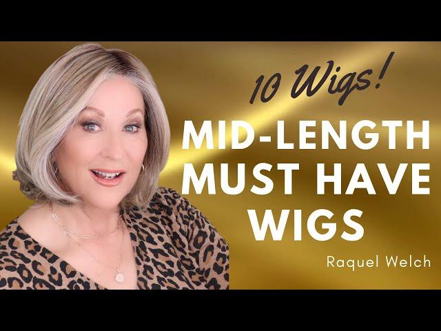 MID-LENGTH MUST HAVE WIGS | Raquel Welch WIGS | 10 Styles | WIG CHAT | Why you NEED these wigs!