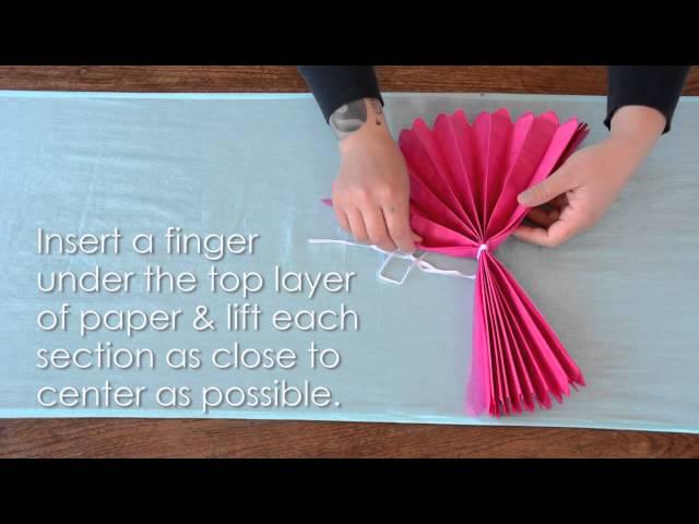 How To Assemble Tissue Paper Flower Pom Poms