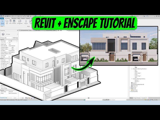 Enscape for Revit Tutorial | Exterior Rendering | Sunny and Overcast