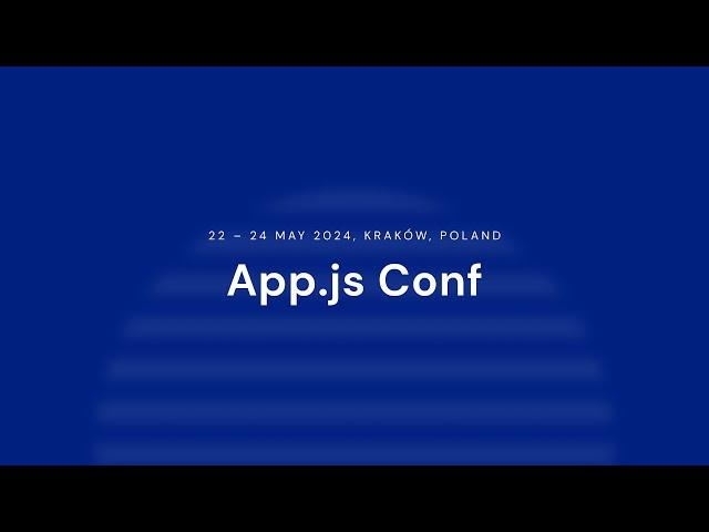 App.js Conf 2024 - Live stream from Day 2