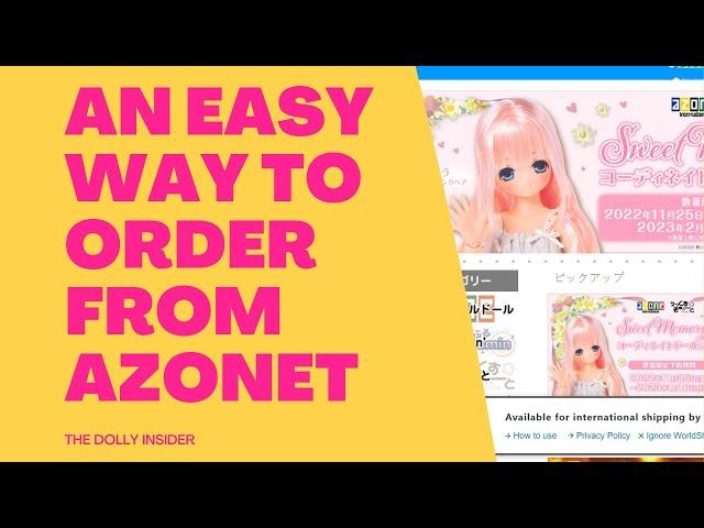 How To Order from Azonet with Worldshopping