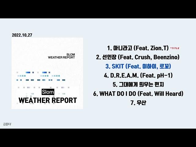 [FULL ALBUM] Slom (슬롬) - WEATHER REPORT 전곡 듣기