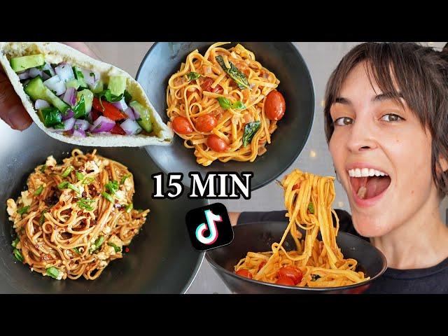 I Tried Viral VEGAN 15 Minute TikTok Meals