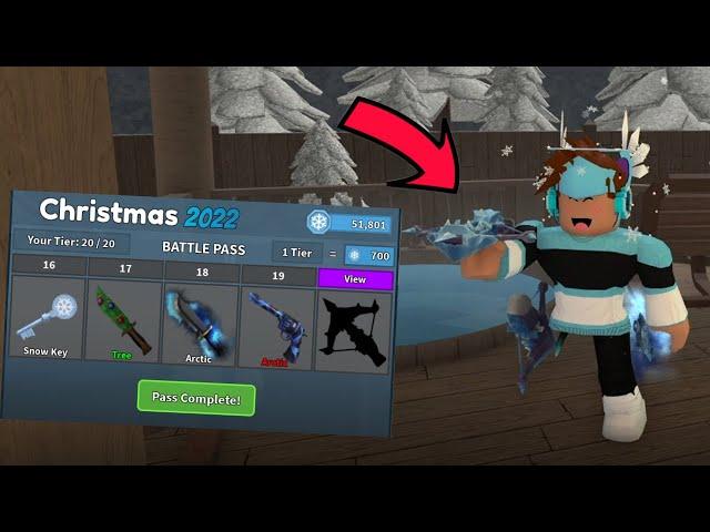 Unlocking *ALL TIERS* of the Murder Mystery 2 Christmas Battlepass! (MAIN EVENT)