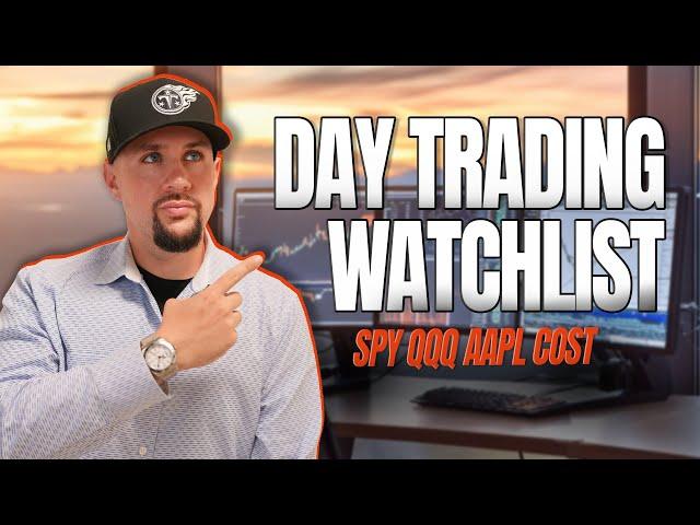Day Trading Watchlist - SPY QQQ AAPL COST