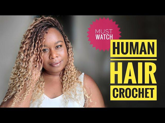 Genius! The best human hair crochet braids & tree braids hair. WIGgIT Beach Curl - Install tutorial