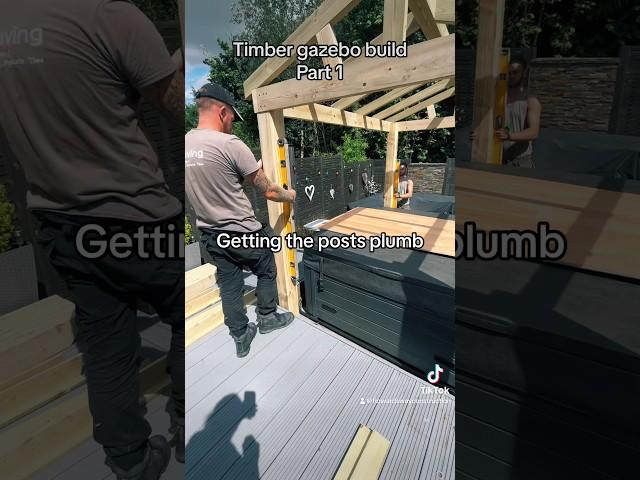Watch us build a timber gazebo.#gazebo #hottub #hottubthings #timber #wood #woodworking #woodwork