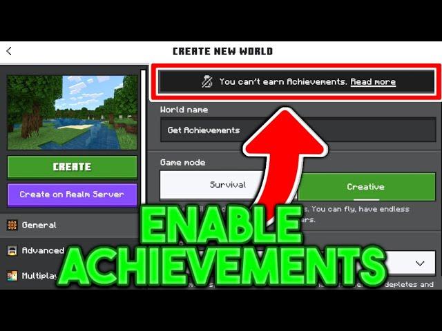 How To Get Achievements In Creative Mode Minecraft Bedrock Edition 2024!