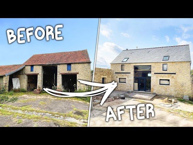 TIMELAPSE 2 ANS DE RÉNOVATION D'UNE GRANGE À NOTRE MAISON D'HABITATION