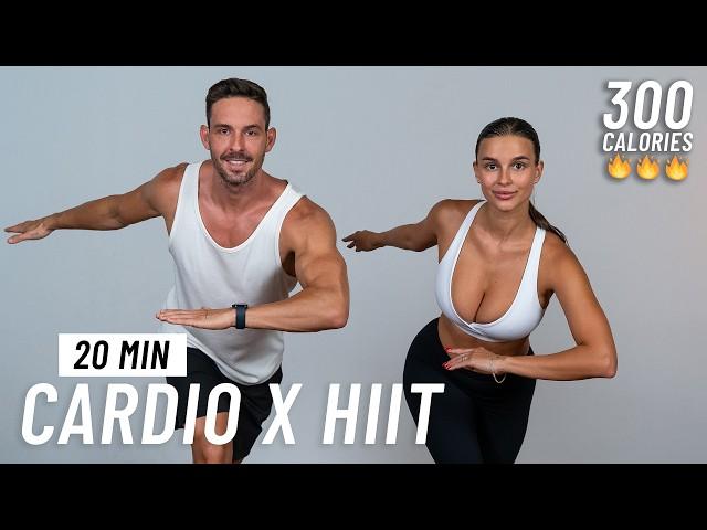 20 MIN INTENSE HIIT WORKOUT - ALL STANDING - Full Body, No Equipment, No Repeats