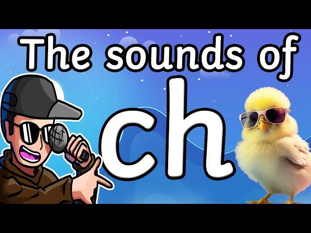 Digraph CH makes three sounds | A spelling rap song | /ch/ /k/ /sh/|