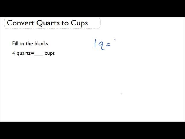 Convert Quarts to Cups