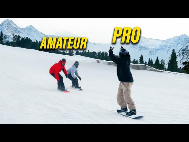 2 Amateurs Vs 1 Pro Snowboarder: Game of S.N.O.W.