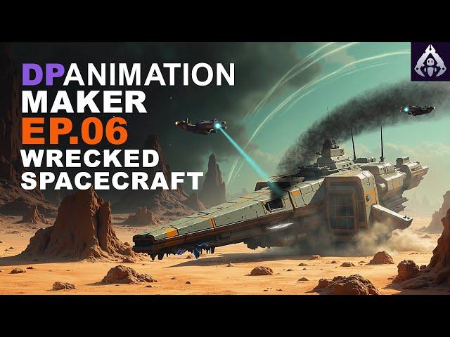 DP Animation Maker Ep. 06: How to Animate a Wrecked Sci-Fi Spacecraft Scene!