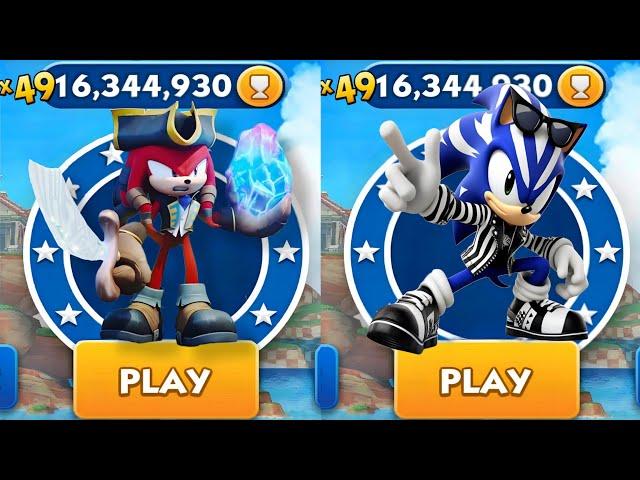 Sonic Dash - Captain Knuckles VS Slugger Sonic _ Movie Sonic vs All Bosses Zazz Eggman