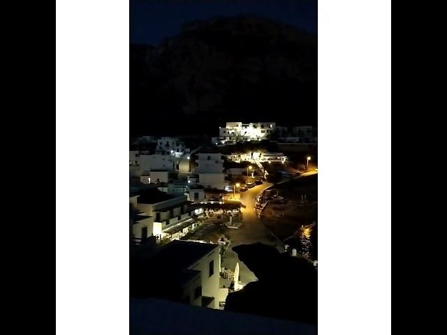 Finiki town and beach night view#greece