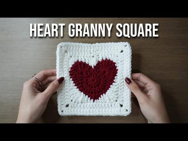 Large Heart Granny Square Tutorial