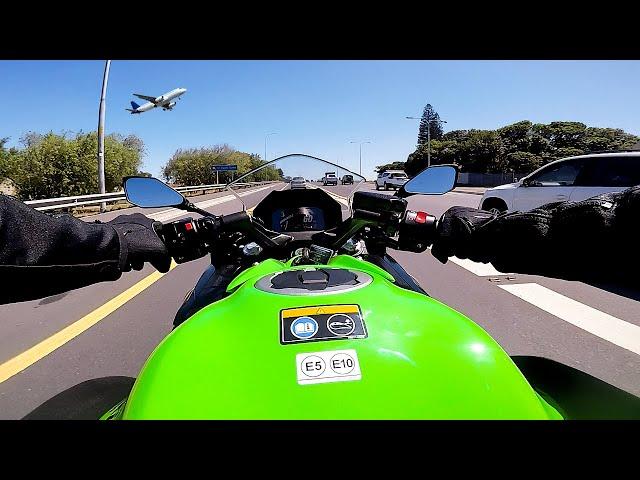 Bought My First Motorcycle! 2022 Kawasaki Ninja 650 | POV Beginner Rider Home From Dealership