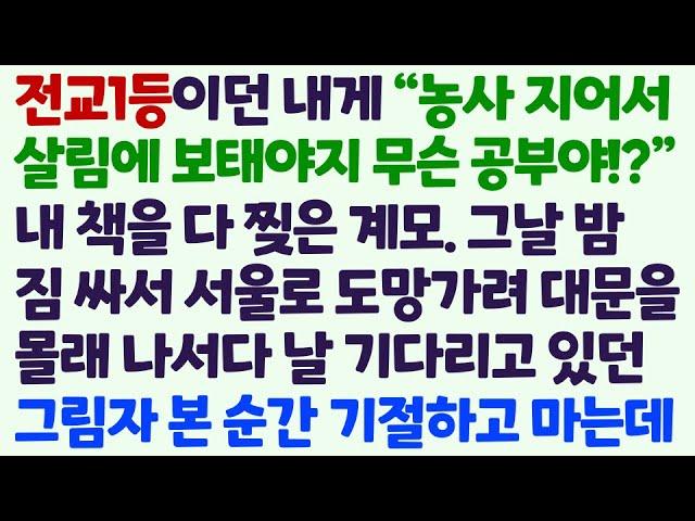 (신청사연) 전교 1등이던 내 교과서 찢고 농사나 지으라던 계모. 그날 밤 서울로 도망가려 대문을 나서다 기절하고 마는데 /감동사연/사이다사연/라디오드라마/사연라디오