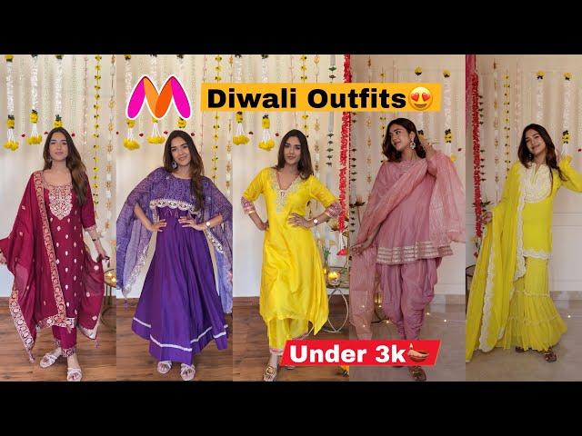 Myntra Diwali Outfits Under 3k | Kurta Sets, Sharara, Anarkali, Co-ods & more| Kirti Agarwal