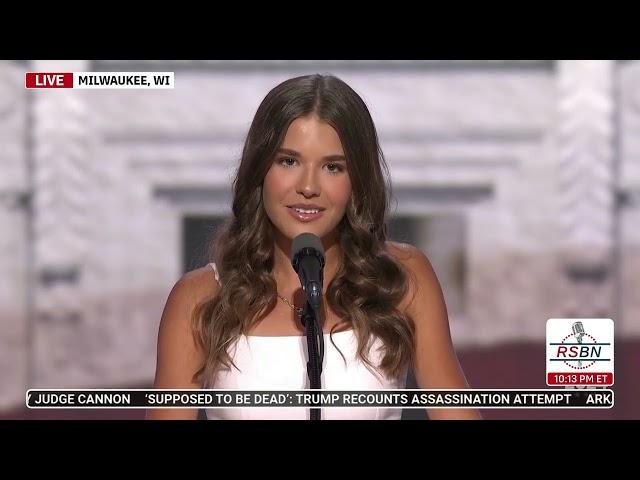 WATCH: Kai Trump Speak at the 2024 RNC in Milwaukee, WI - 7/17/2024