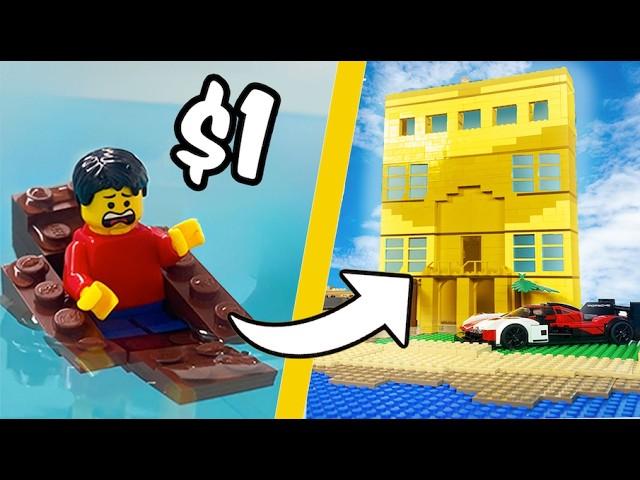 I Built $1 vs $10,000 Lego Islands!