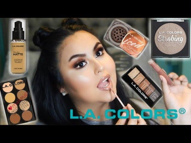 TRYING OUT NEW L.A. COLORS PRODUCTS 2018 | ABH X AMREZY HIGHLIGHTER DUPE!?