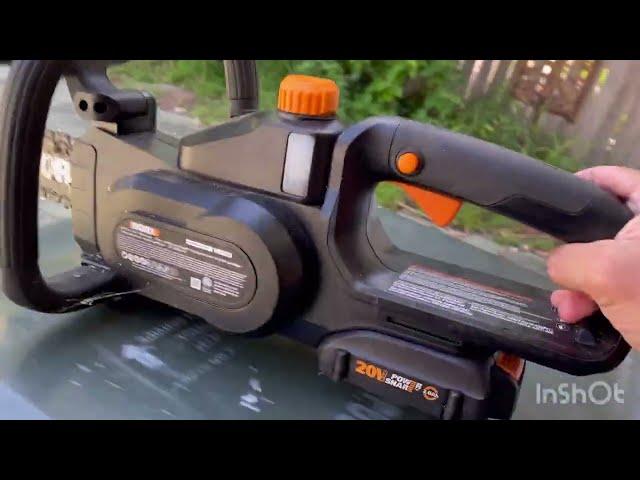 How to cut down a tree with a Worx electric chainsaw