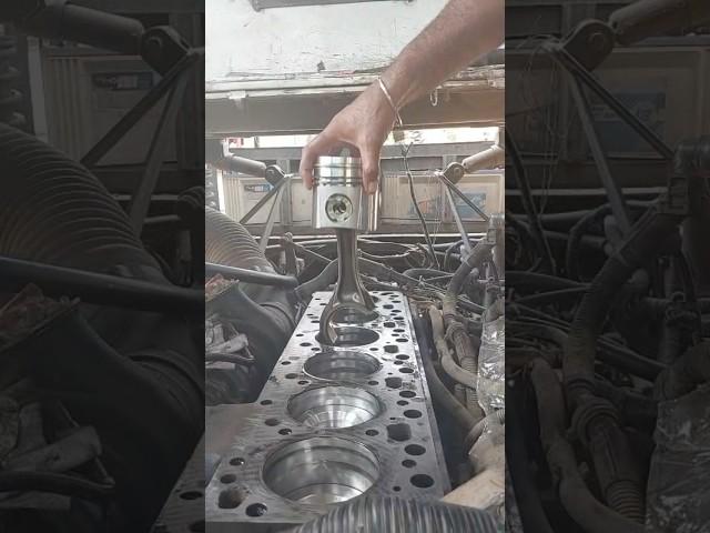 Engine Piston Fitting #engine #truck #6cylinder #shortsfeed #automobile #shortsvideo