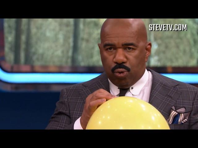 Steve Harvey And Miss USA Inhale Balloon Helium Together