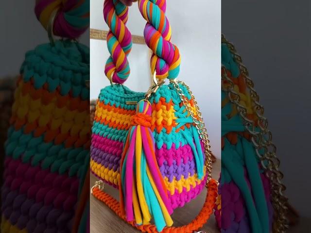 #rainbow #bag #bags #crochet #knittin #crochetpatterns #handmadeknitting #handmade #knitting #orgu