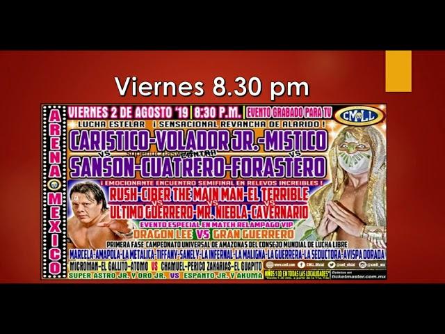 Superluchas WWE: Hoy CMLL en VIVO - Viernes 02/08/2019