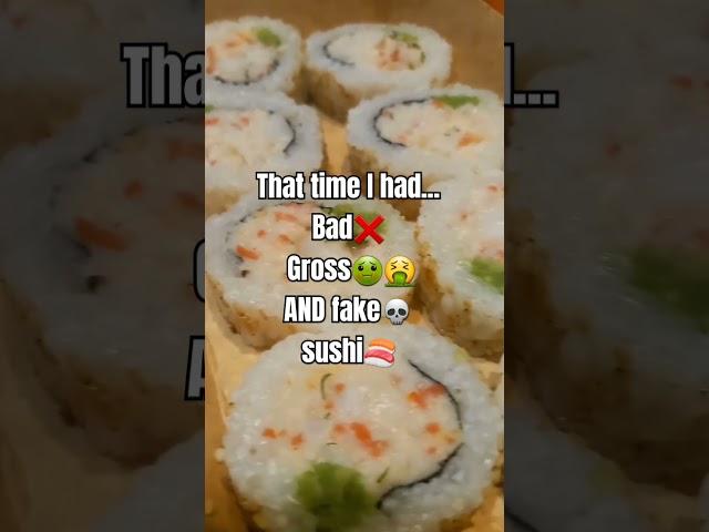 NEVER AGAIN... #sushi #gross #ytshorts #grossfood #worstfood