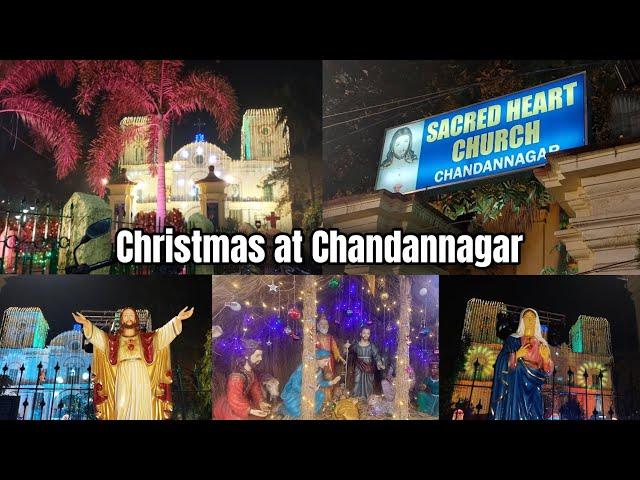 Happy Christmas | Christmas At Chandannagar 2024 | LED Decoration | Sacred Heart Church #vlogs