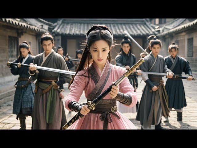 Kung Fu Movie! The besieged weak girl surrounded  turns out to be a hidden martial arts master