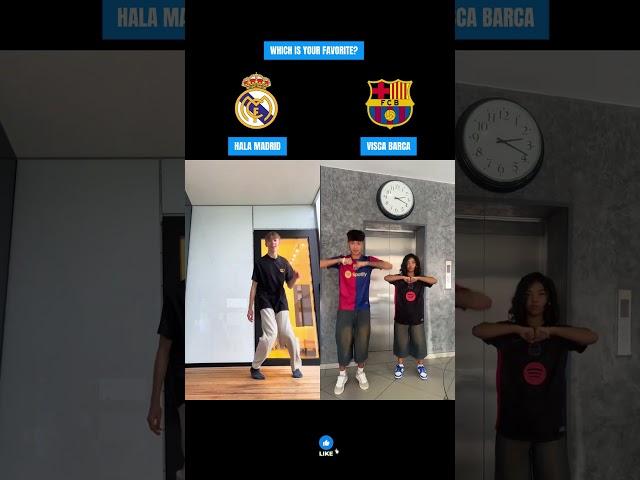 HALA MADRID Vs VISCA BARÇA || Prt 112 #shorts #dance #music  #halamadrid #viscabarça #laliga