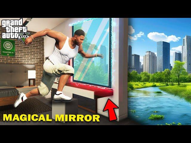 GTA 5 : Franklin Found A Way Through Magical Mirror Portal To Another World In Franklin's Room !