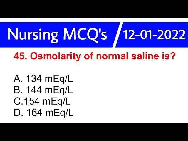 nursing mcq - 12-01-2022